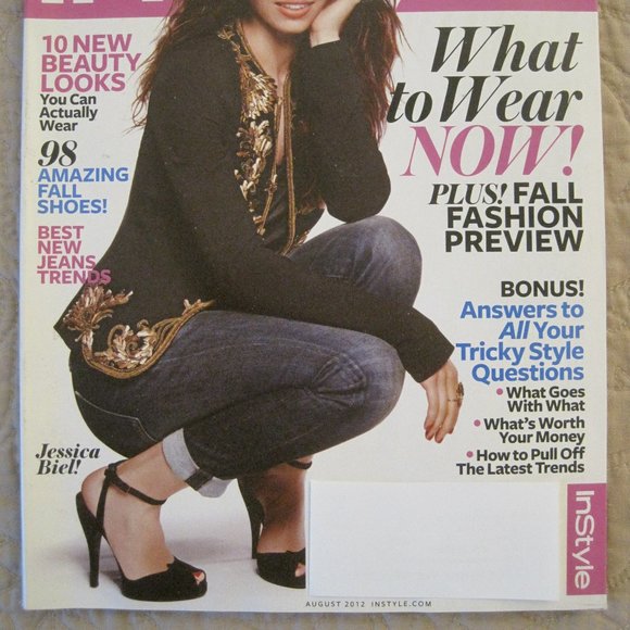 INSTYLE MAGAZINE JESSICA BIEL AUGUST 2012 * - Picture 2 of 2